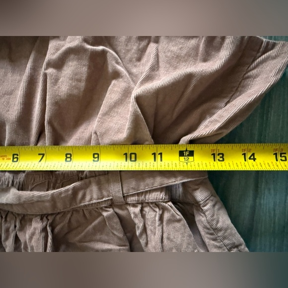 American Eagle|Brown corduroy romper with square neck and waist tie••Medium,Boho - Picture 10 of 12